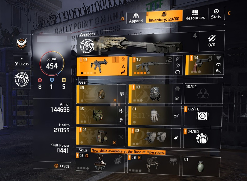 HIGH END DIVISION 2 PC ACCOUNT, LEVEL 30 and 454+ GEAR SCORE (TIER WORLD 5 READY)-ycg6bgh-jpg
