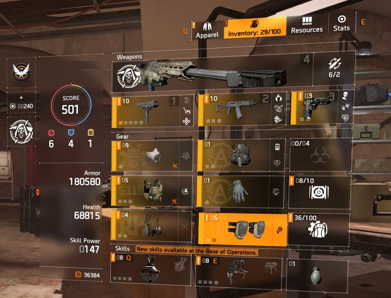 HIGH END DIVISION 2 PC ACCOUNT, LEVEL 30 and 500+ GEAR SCORE (TIER WORLD 5 READY)-bap4wix-jpg