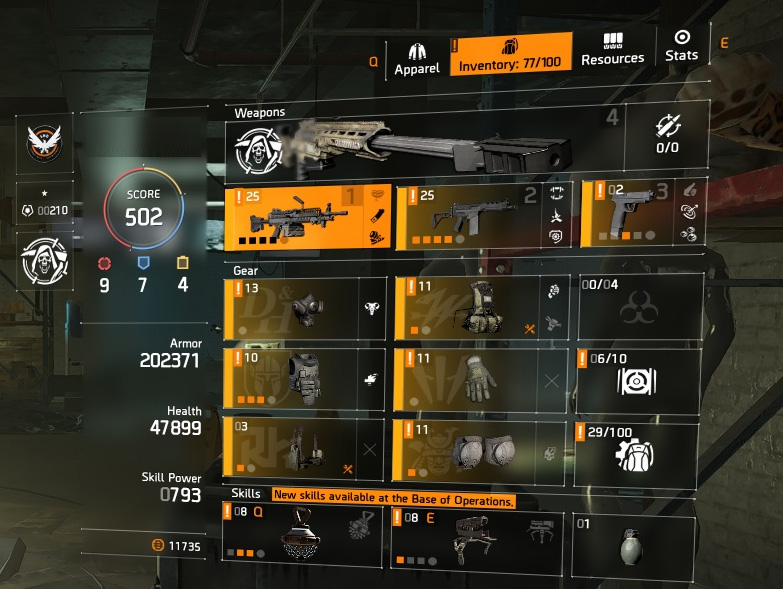 HIGH END DIVISION 2 PC ACCOUNT, LEVEL 30 and 502+ GEAR SCORE (TIER WORLD 5 READY)-my54gxs-jpg