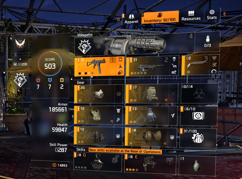 HIGH END DIVISION 2 PC ACCOUNT, LEVEL 30 and 503+ GEAR SCORE (TIER WORLD 5 READY)-bu2k2xi-jpg