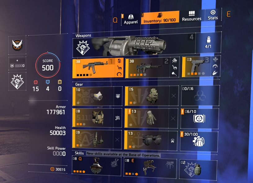 HIGH END DIVISION 2 PC ACCOUNT, LEVEL 30 and 500 GEAR SCORE (TIER WORLD 5 READY)-kmzyzs2-jpg