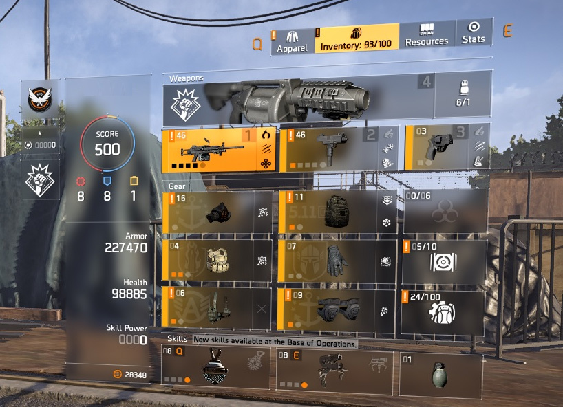 HIGH END DIVISION 2 PC ACCOUNT, LEVEL 30 and 500 GEAR SCORE (TIER WORLD 5 READY)-87msanw-jpg
