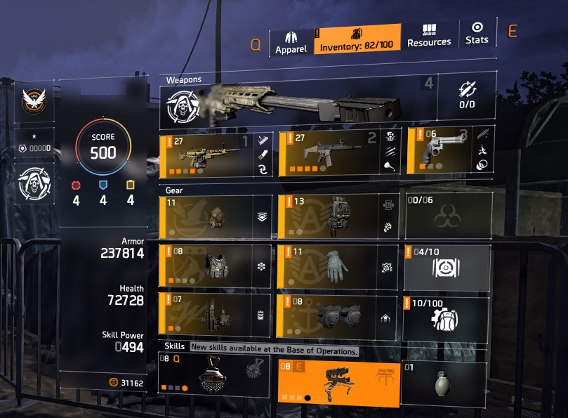 HIGH END DIVISION 2 PC ACCOUNT, LEVEL 30 and 500 GEAR SCORE (TIER WORLD 5 READY)-bq1h8fw-jpg
