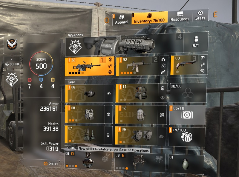 HIGH END DIVISION 2 PC ACCOUNT, LEVEL 30 and 500 GEAR SCORE (TIER WORLD 5 READY)-ih25nwr-jpg
