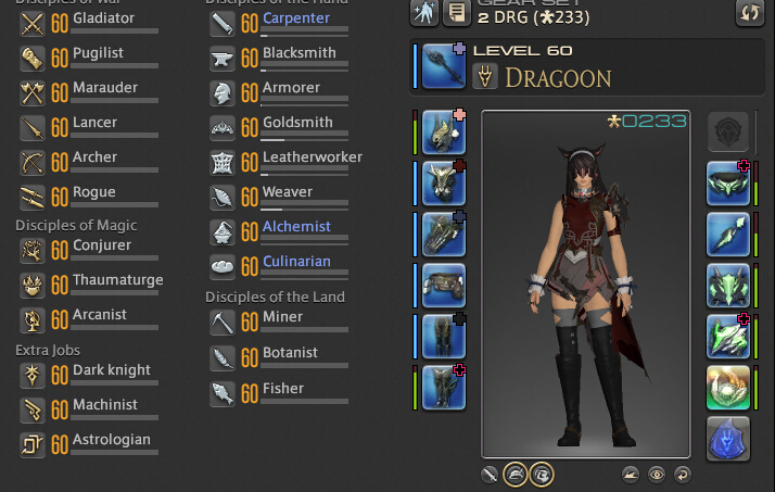 FFXIV|Gilgamesh|All lv60 220+| DRG ilv233|All seasonals|Spec. Mounts|All NidX weapons-qq-20160715080149-jpg