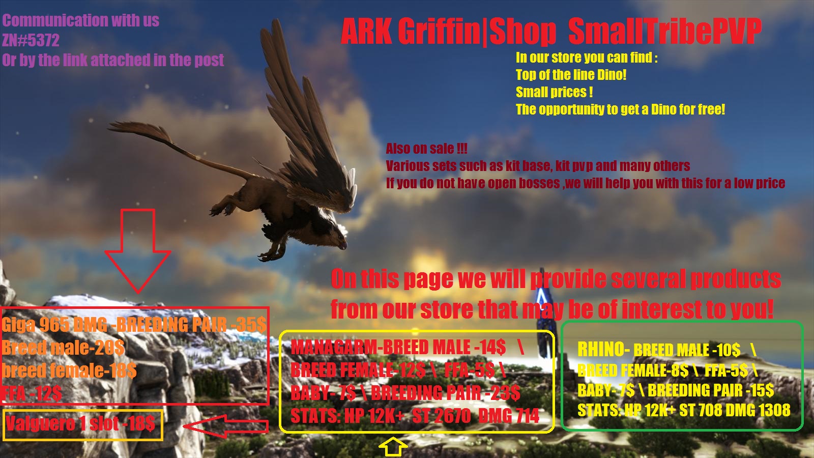 [NEW MARKET]  GRIFFIN|SHOP  ARK PC_SMALL TRIBE_  DINO\TEK and More-jpg