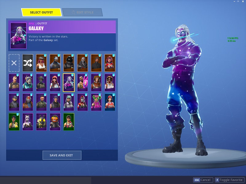 Galaxy skin account + other cool skins / gliders / s3s4 battle pass / season 6 bp-fortnite-screenshot-2018-12-02-23-10-44-38-jpg