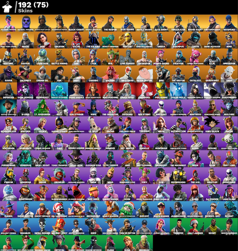 Fortnite Account 192 Skins Quadruple OG Ghoul Trooper , OG Purple Skull Trooper , OG Renegade Raider-1-png