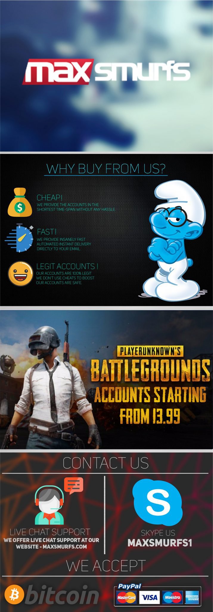 MaxSmurfs | FRESH PUBG ACCOUNTS | CHEAP AND LEGIT-uecsqnq-jpg