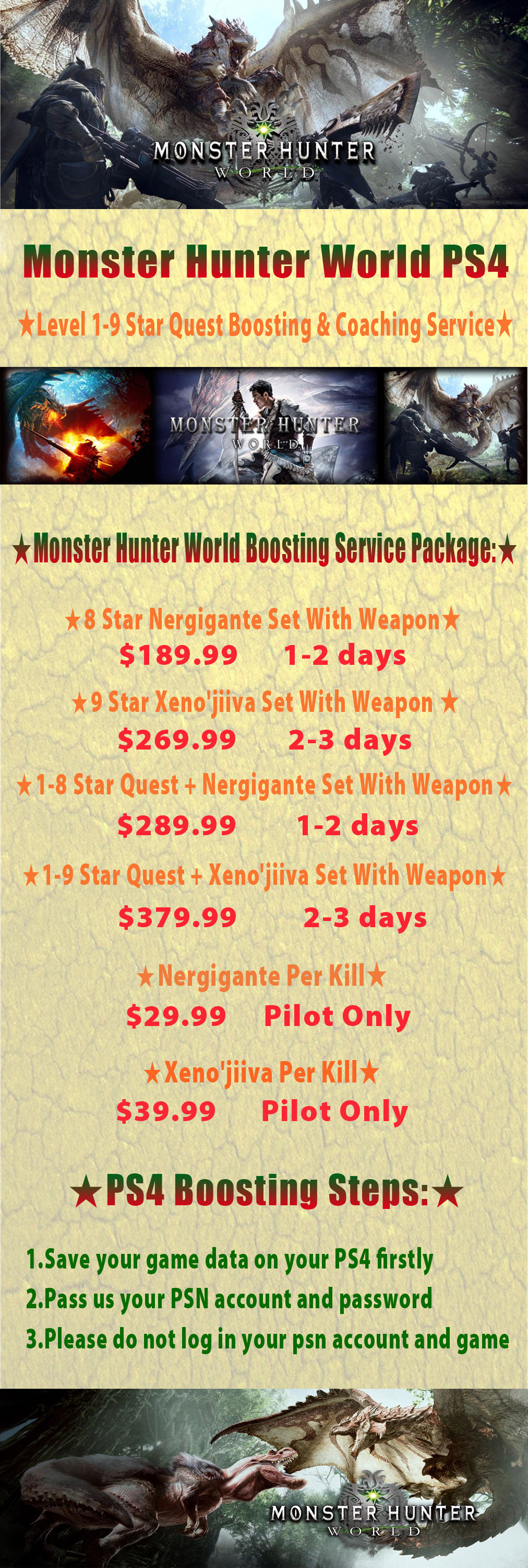 &#9733;Monster Hunter World Boosting&#9733; &amp; &#9733;Coaching Service&#9733;-monster2-jpg