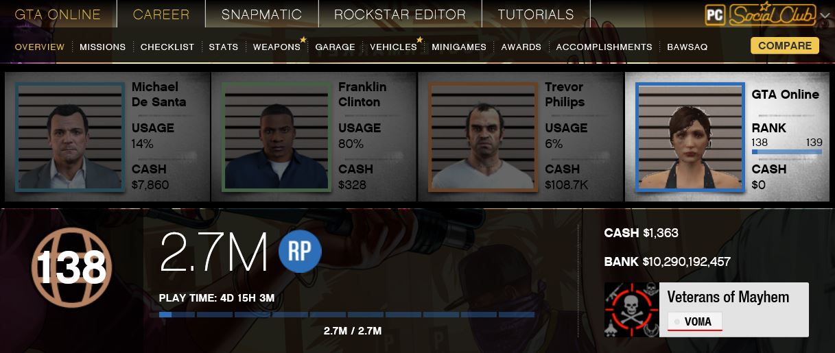 Gta v pc account 138rp / 10bil$ 20€-1-jpg