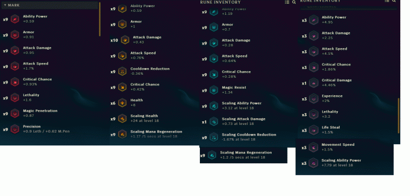 EUW Diamond season 6 account 115 skins-runes-gif