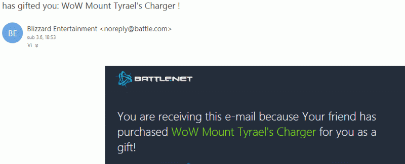 Selling a rare Mount Tyrael's Charger gift code-tyrael-gif