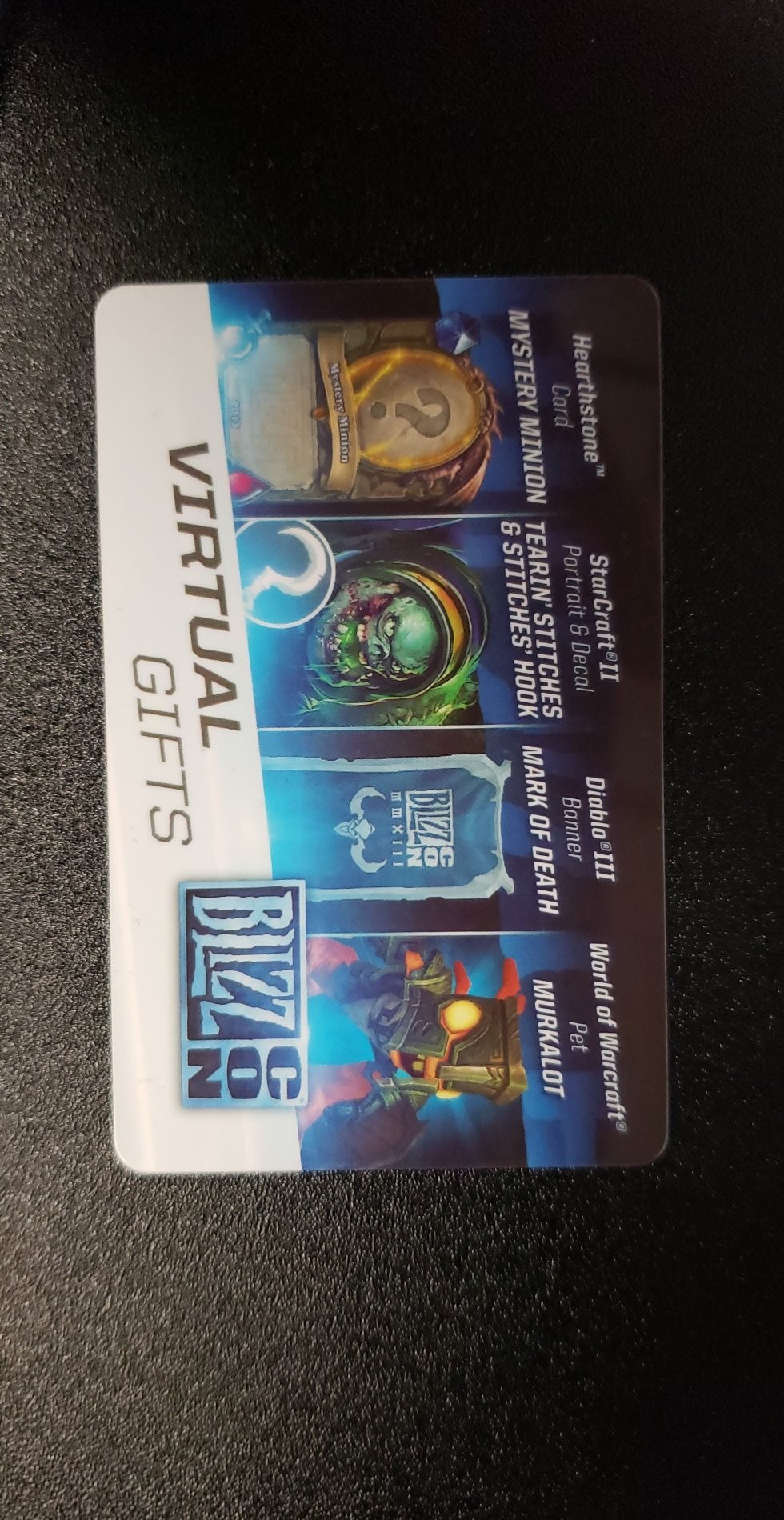 Blizzcon 2013 Loot Card Murkalot Elite Tauren Chieftain Hearthstone-snapchat-2032580022-jpg