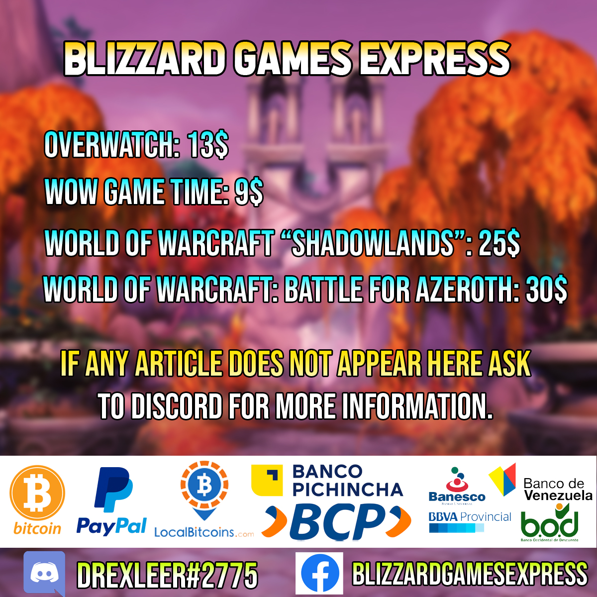 SELL ALL BLIZZARD GAMES&#9889;OVERWATCH - BFA - WOW GAME TIME &#9989;Feedback &#10004;&#65039;&#10004;&#65039;-frqi8pl-jpg