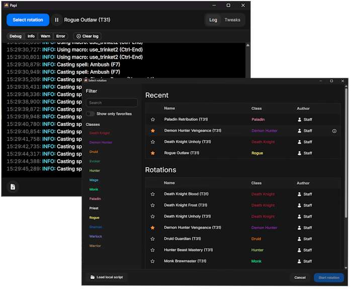 Papi: Pixel-based rotation bot [Open Beta]  [Free trials]-combined-screenshot-png
