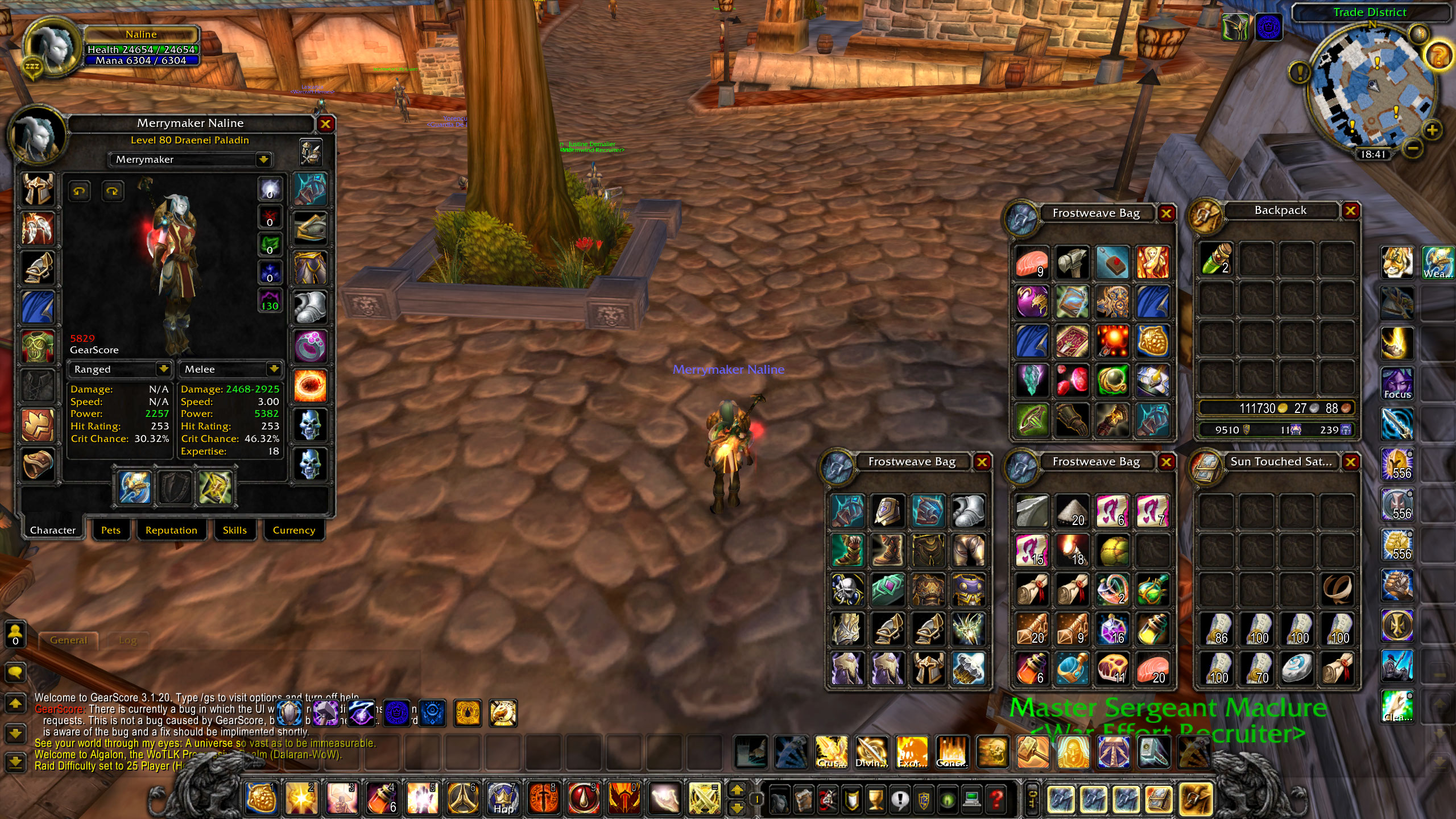 5829 GS ret paladin with 110k gold on Dalaran WoW Server-wowscrnshot_080518_204131-jpg
