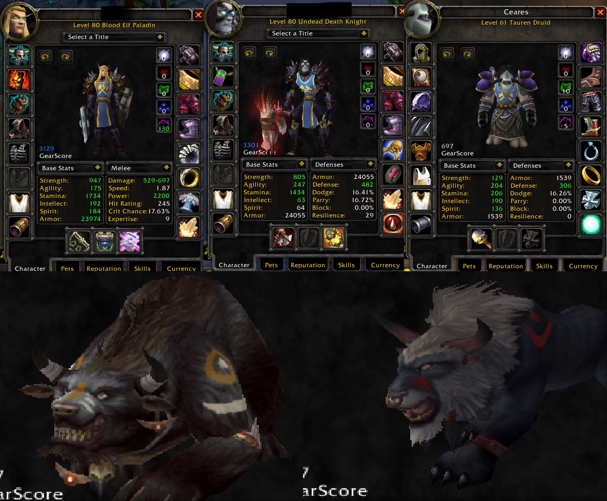 Sunwell Angrathar  2x80 paladin blood elf and undead dk  and 1x61 druid tauren-cuenta-wow-jpg