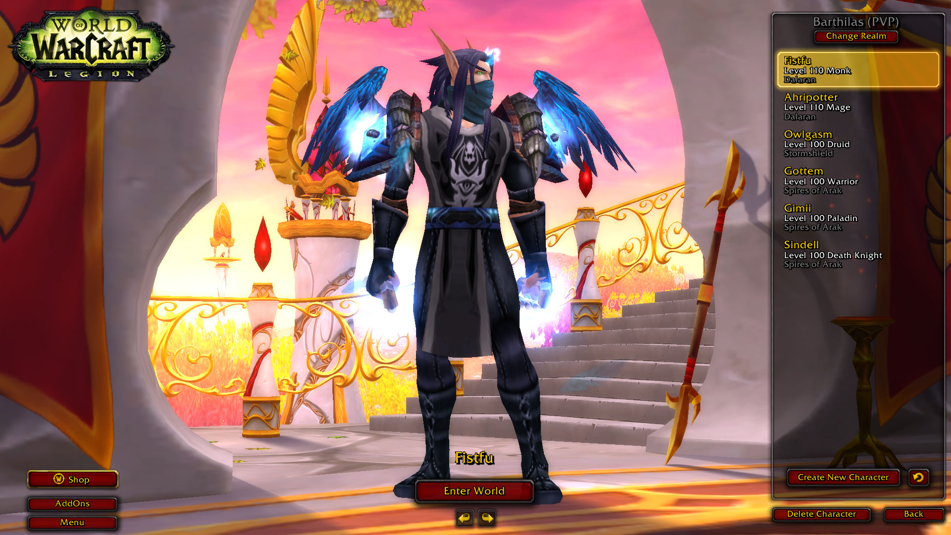 2 lvl 110s, 5 lvl 100s. 870Ilvl WW Monk w/ Legendary. SWIFT SPECTRAL TIGER +TCG ITEMS-wowscrnshot_091016_171016-jpg