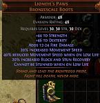 Selling Path of Exile Currency / Gems / Uniques / Powerleveling (Softcore + Hardcore)-lioneyes-paws-bronzescale-boots-jpg