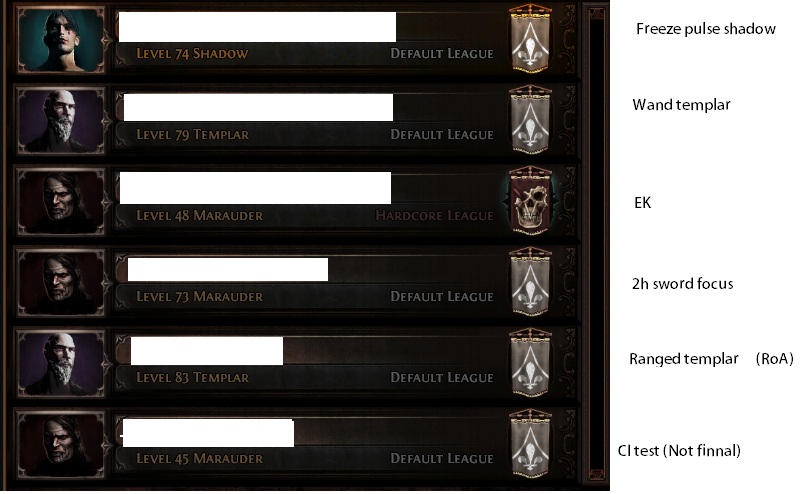 lvl 83,79,74,73,45,48 characters (All on the same account)-characters-jpg
