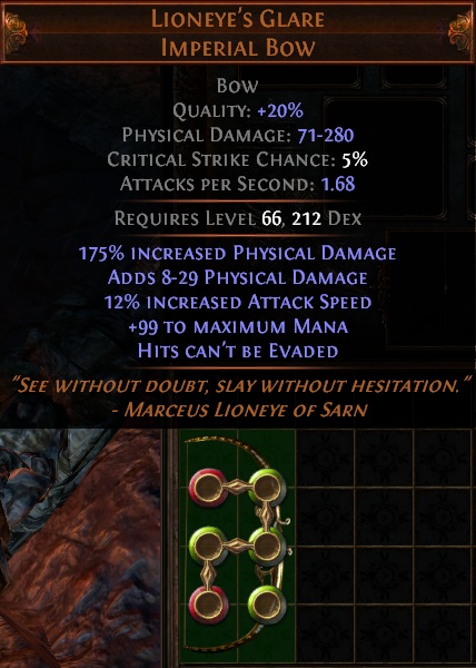 Lioneye's Glare 5 linked 6s high damage-39caa5db5081d64783582b84e375c60b-jpg