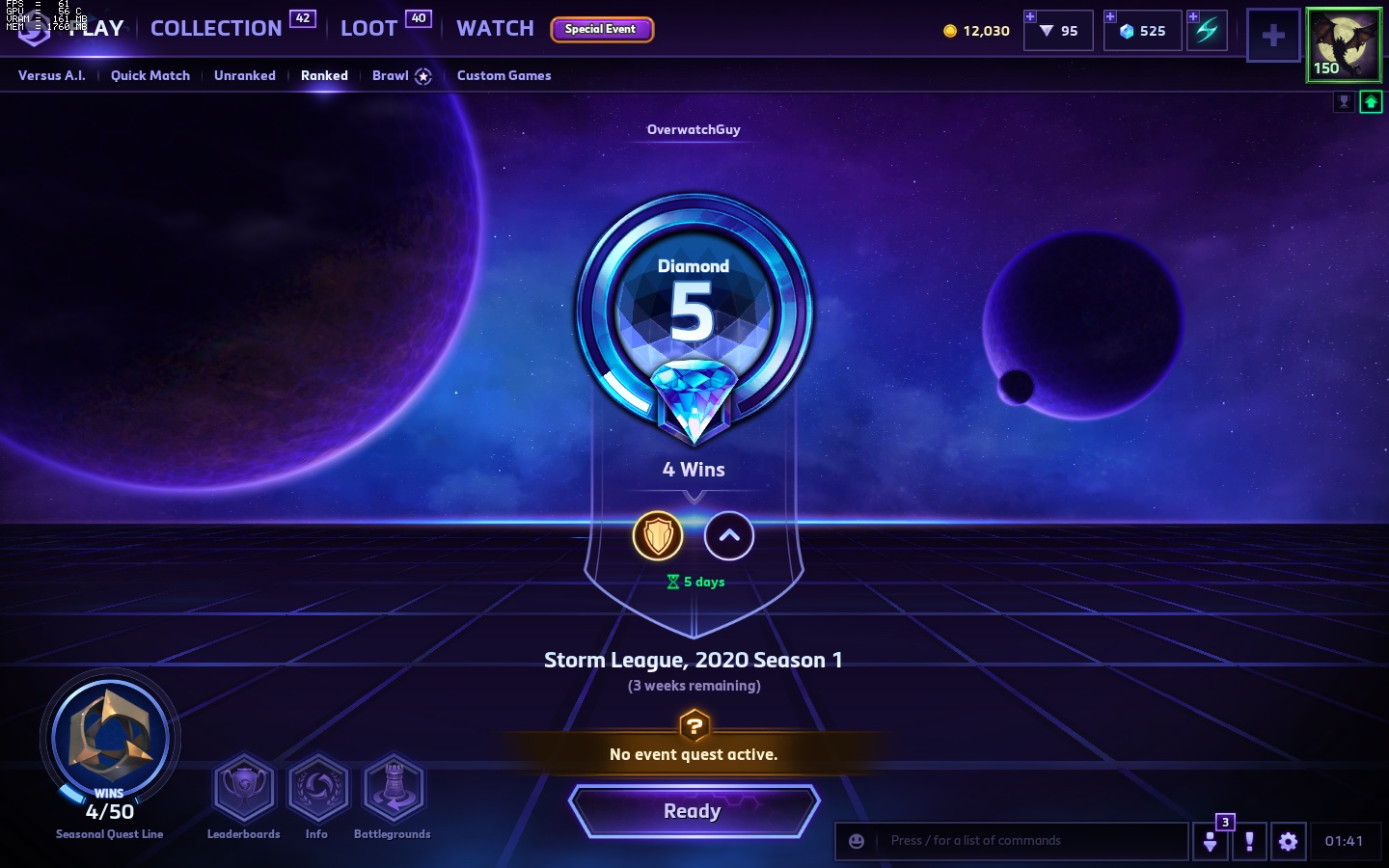 NA Account Diamond 5 Storm League - 40 Heroes - BATTLETAG CHANGE AVALIABLE!-rank-jpg