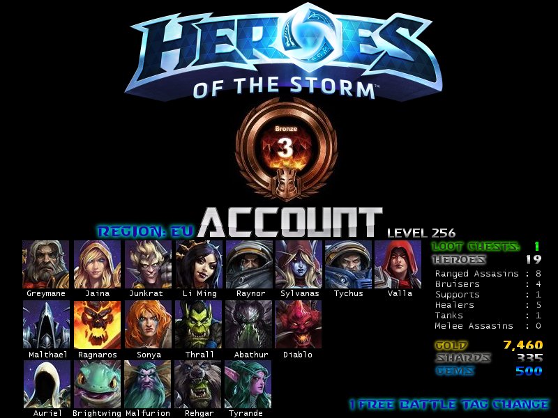 Heroes of the Storm Account | € 37 () | Bronze 3 | BattleTag Change |  Heroes &amp; more see image.-hotsacc-forsale-ac5-jpg