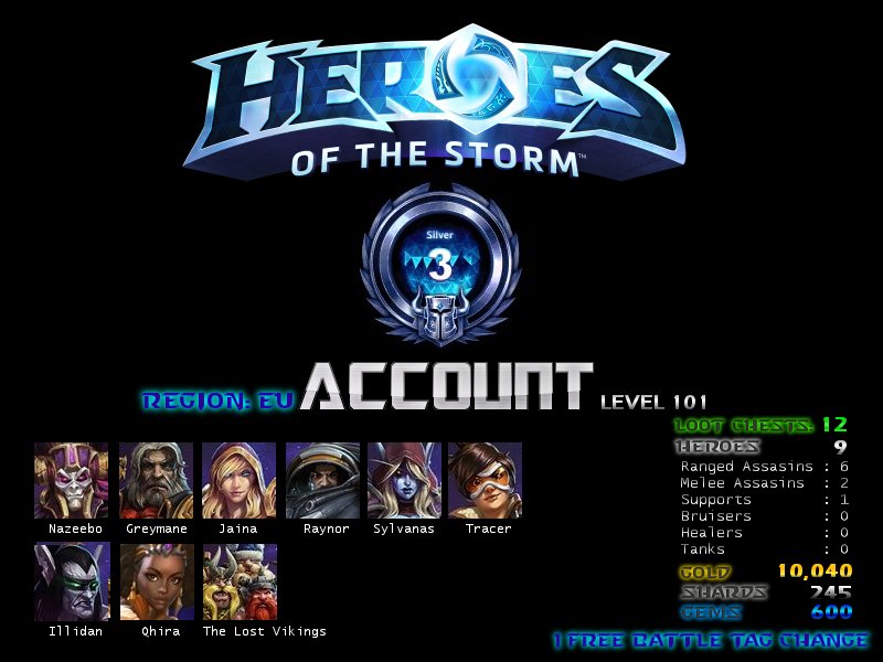 Heroes of the Storm Account | € 37 () | Silver 3 | BattleTag Change |  Heroes &amp; more see image.-hotsacc-forsale-ac12-jpg