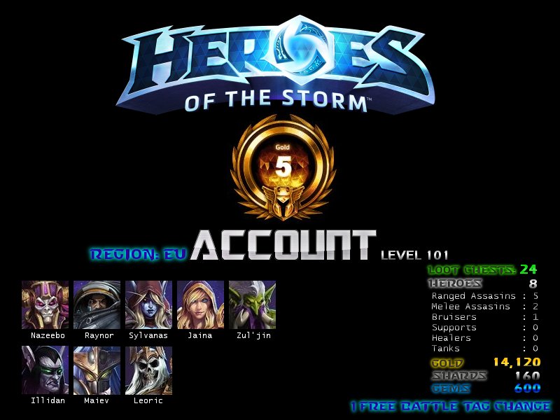 Heroes of the Storm Account | € 42 () | Gold 5 | BattleTag Change |  Heroes &amp; more see image.-hotsacc-forsale-ac10-jpg