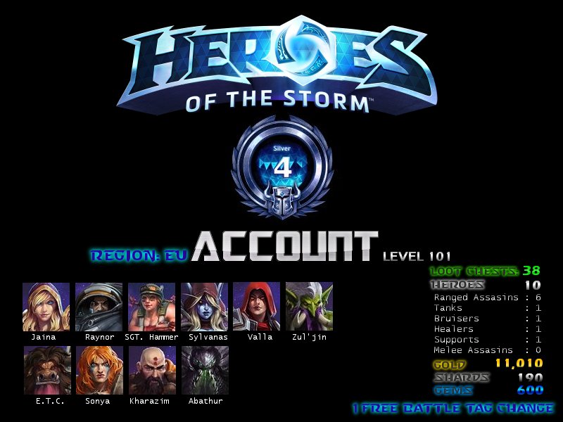 Heroes of the Storm Account | € 42 () | Silver 4 | BattleTag Change |  Heroes &amp; more see image.-hotsacc-forsale-ac13-jpg