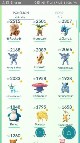 [Autobuy] PokeGo | Lvl 25 From  | Lvl 30 From  | Individual Pokemon Captures |-screenshot_20160806-233658-jpg