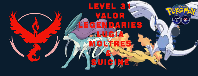 Valor PTC account level 31 - With Lugia, Moltres &amp; Suicine (No warning No shadow ban)-valor-level-w-moltress-suicine-lugia-jpg